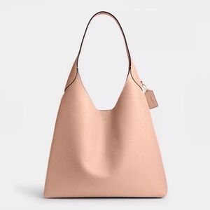 Coach Brooklyn Shoulder Bag 39 in Brass/Cream Beige Natural Grain Leather NWT